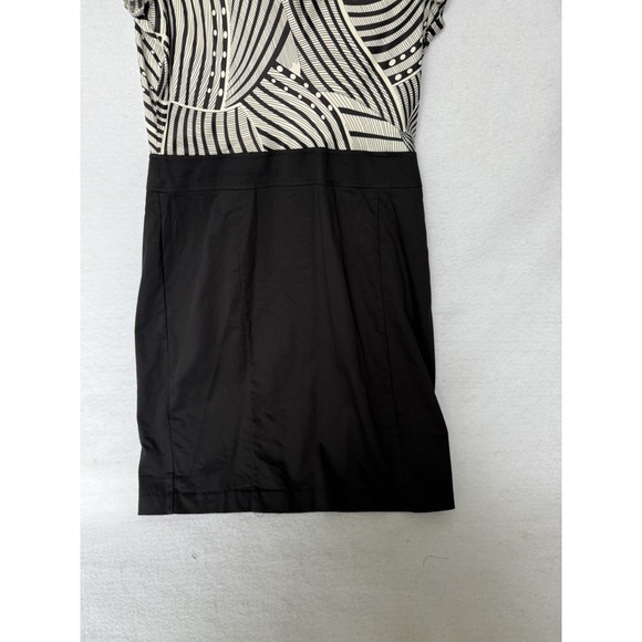 The Limited Womens Ladies Black White Cap Sleeve Knee Length Dress Size 12 - Picture 3 of 15